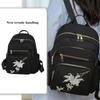 Neutral Style Backpack for Men and Women, Featuring Floral Print, Suitable for Travel, Stylish Schoolbag