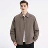 Li Ning Vital Series Solid Color Polo Collar Casual Loose Jacket Unisex Jacket Mushroom-Brown AFDU261-2