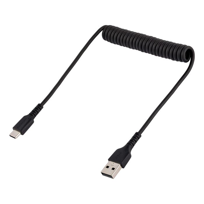 StarTech.Com Câble USB vers USB-C de 50cm - Cordon USB USB-C Enroulé à Usage Intensif - Câble USB-A vers USB-C en Fibre Aramide Robu