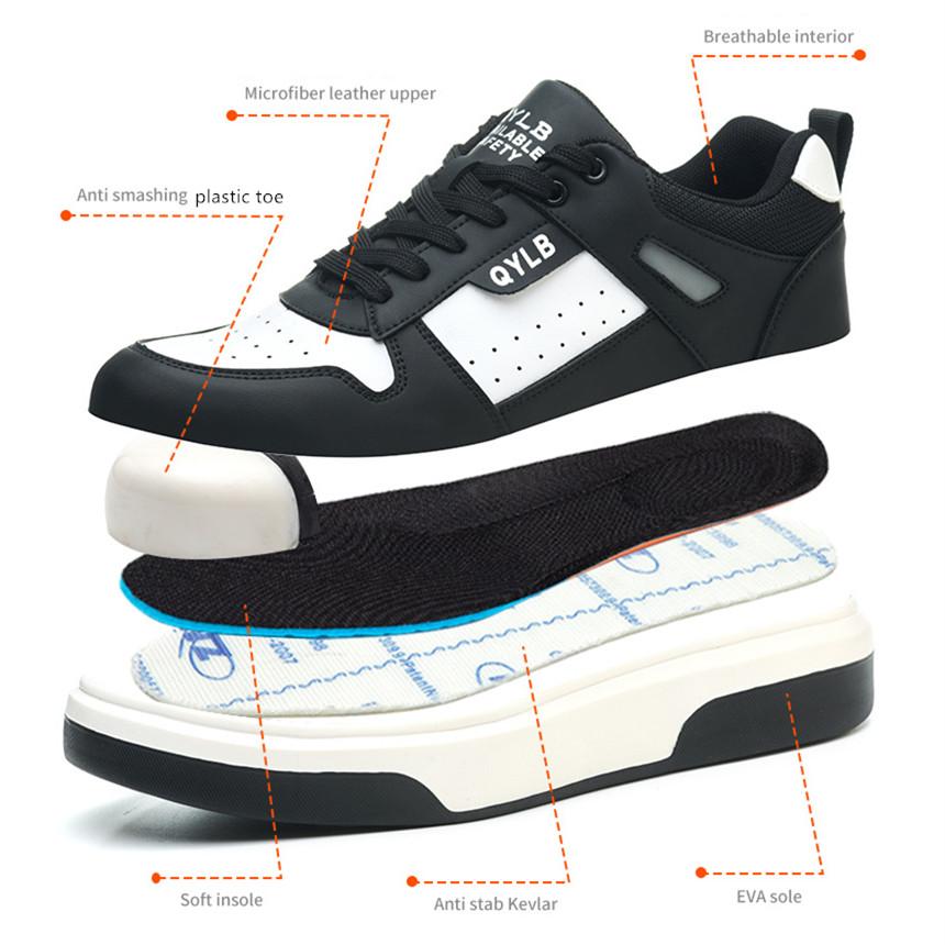 plastic toe cap safety shoes lightweight work boots comfortable safety shoes for men Industrial Construction Warehouse Shoes Comfortable Soft Sole Non