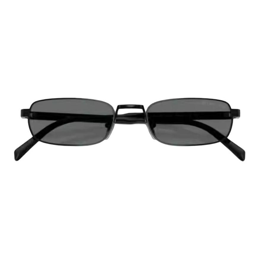Prada Original Design Metal Frame Rectangular Sunglasses Unisex sunglasses Black PRB54S-1AB5Z154