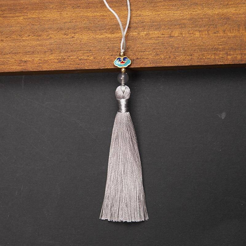 10cm Polyester Silk Tassels Auspicious Clouds Cap Fringe for DIY Crafts Bag Clothing Accessories Curtains Home Decoration 5PCS