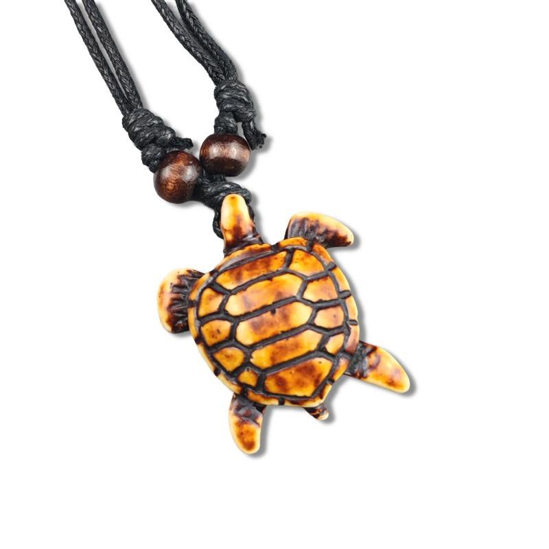 Vintage Animal Necklace, Springy Turtle Resin Jewelry Pendant, Sweater Chain Couple Accessories