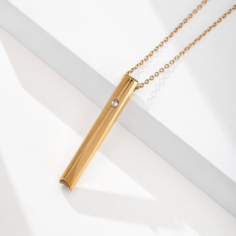 Stainless Steel Mindful Breathing Whistle Necklace Anxiety Relief Necklace For Anxiety Stress Panic Meditation Tools
