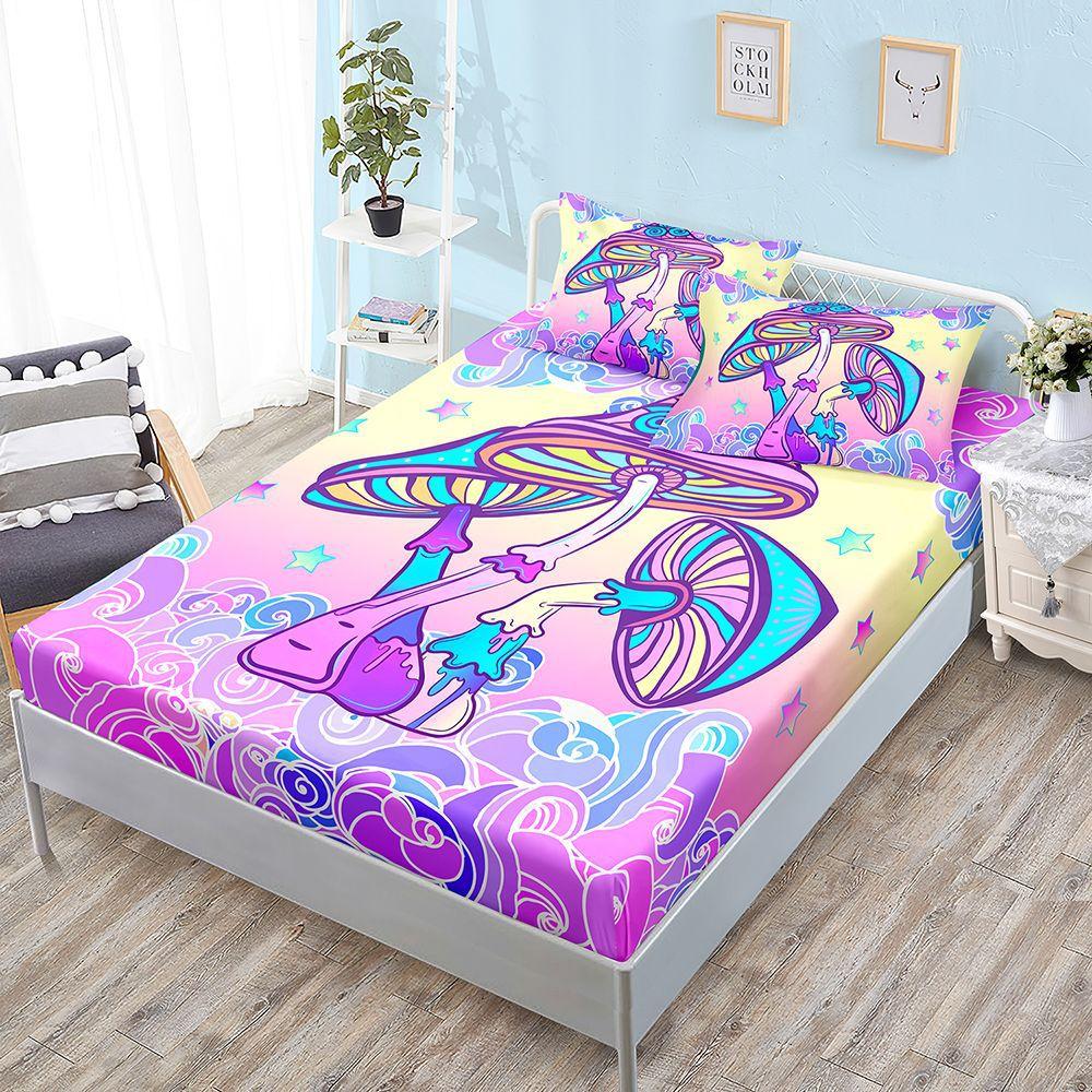 Simple Wind Dinosaur Butterfly Three-Piece Mattress, Mattress Cover Kit, Mattress Protective Cover