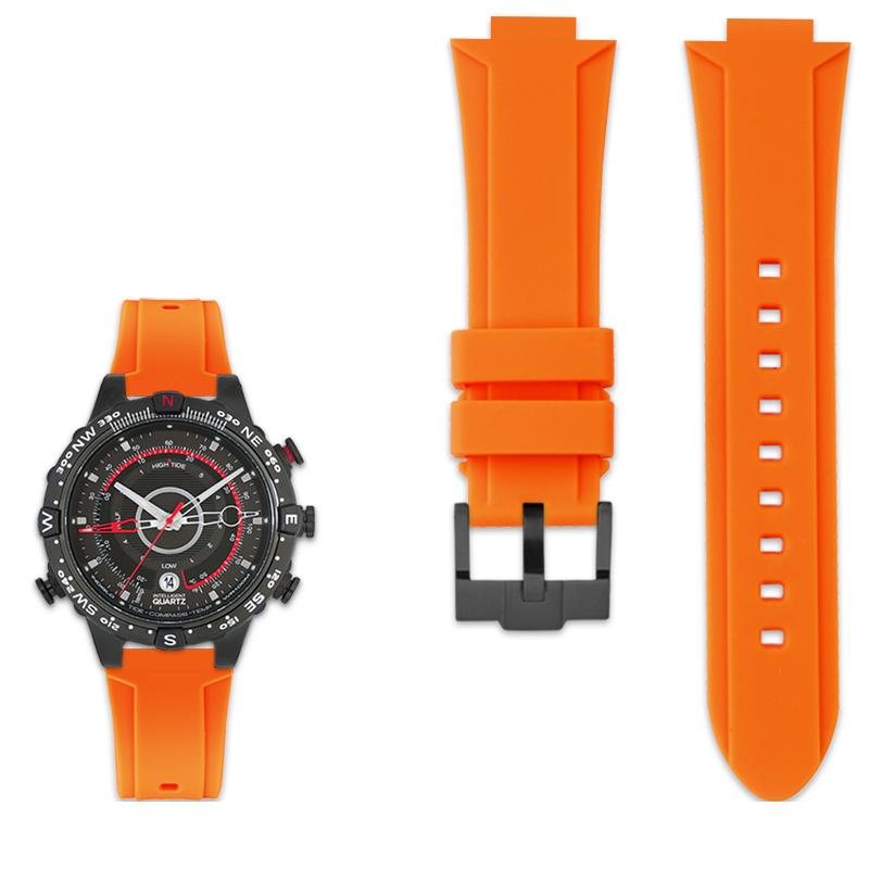 Klasický gumový pásek na hodinky s velkým množstvím pro timex HODINKY T2N720 T2N721 Řada TW2T76300 Vodotěsný silikonový sportovní řemínek 24*16mm
