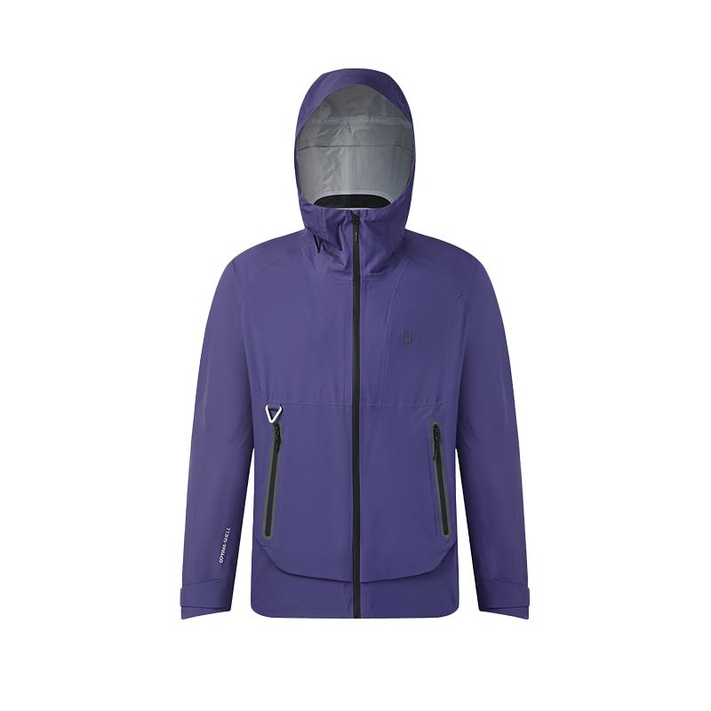 Fila Explore Series Classic Brand Letter Logo Casual Simple Solid Color Basic Hooded Woven Jacket Men Jackets Dark-Purple A11M517713F-DP