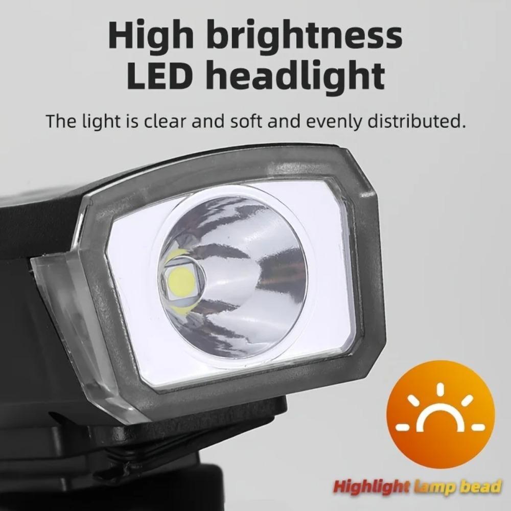 USB Rechargeable LED Bicycle Headlight - High Brightness, Easy to Install, ABS Material, Ideal for Night Riding