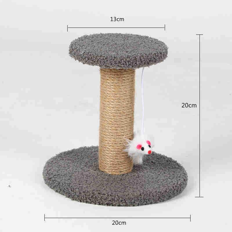 3-Layers Cats Toys Scratching Post Sisal Rope Three Pillars For Kitten Grind Claw Cat Climbing Frame Posts Pet Furniture