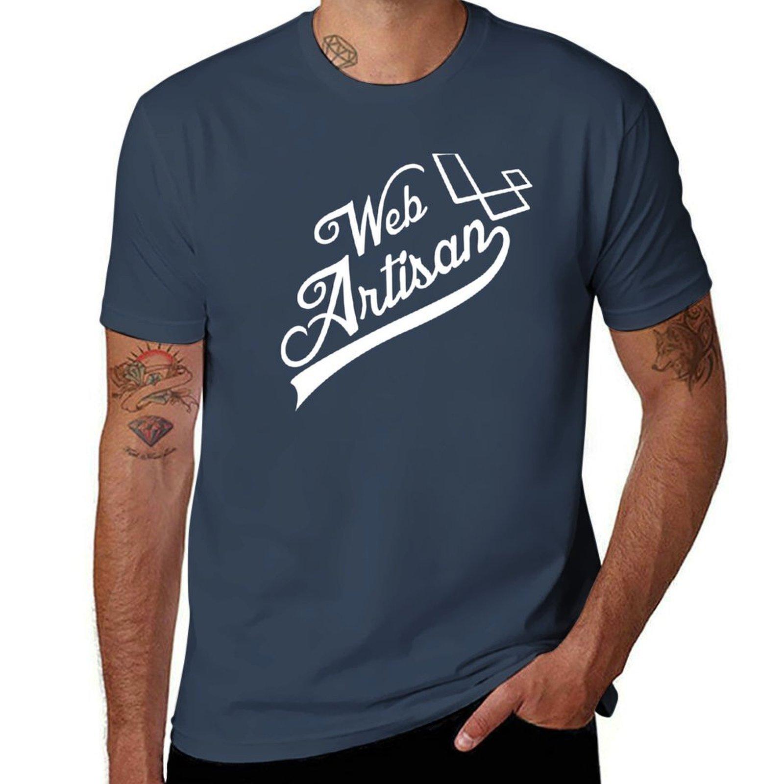 Web Artisan White Laravel Edition Tshirt Labor Work Casual Tshirt S