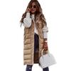 Long with Hood Outdoor Vest Down Women's Jacket Quilted Coat Sleeveless Jacket Winter Light Weight Sweaters
