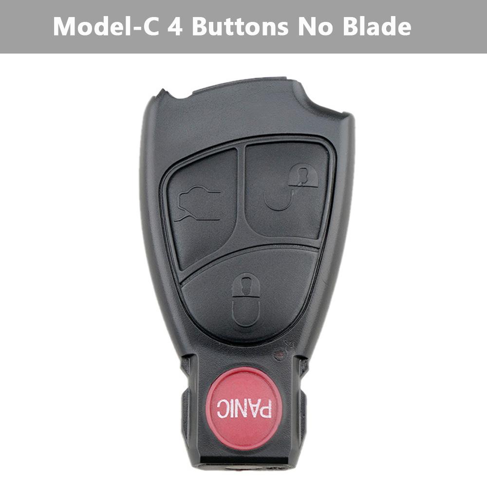 2/3/4 Buttons Smart Car Key Fob Shell Auto Car Key Case Replacement Remote Cover Fit For Mercedes-Benzc M B E Cl Sl Key Shell