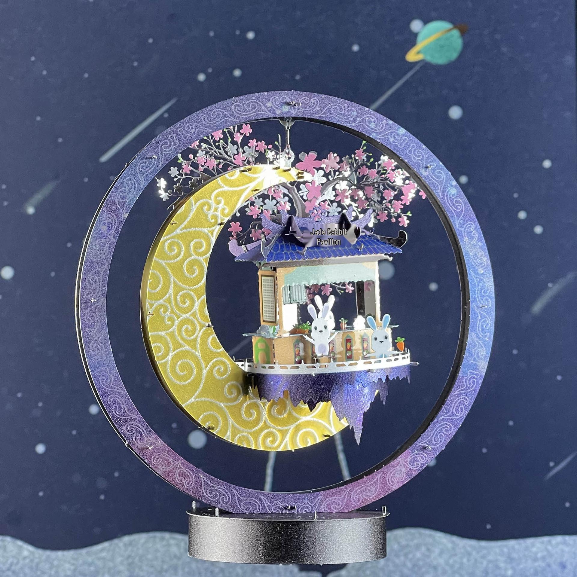 

Retro Jade Rabbit Pavilion 3D Metal Puzzle Model