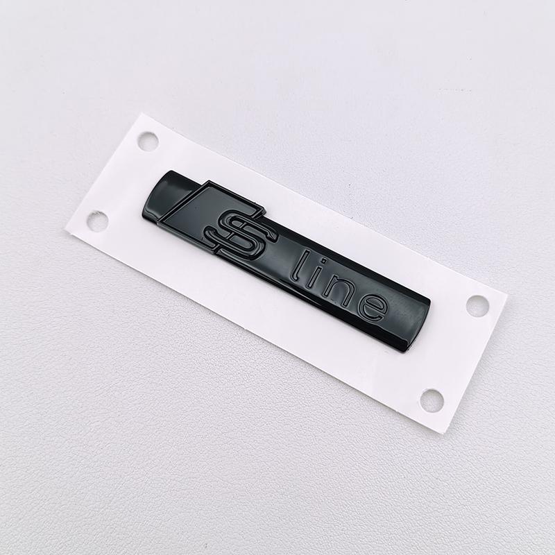 3D ABS Sline Logo S Line Emblem Car Fender Badge For Audi A1 A2 A3 A4 A5 A6 A7 Q2 Q3 Q5 Q7 Q8 S3 S4 S5 S6 S7 TT S Line Sticker