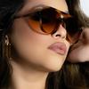 Basic Leopard Double Beam Sun Glasses Glasses Casual Riding Driving Blackout Sunglasses Men and Ladies Large Spectacle Frame Frame Toad Eyeglasses