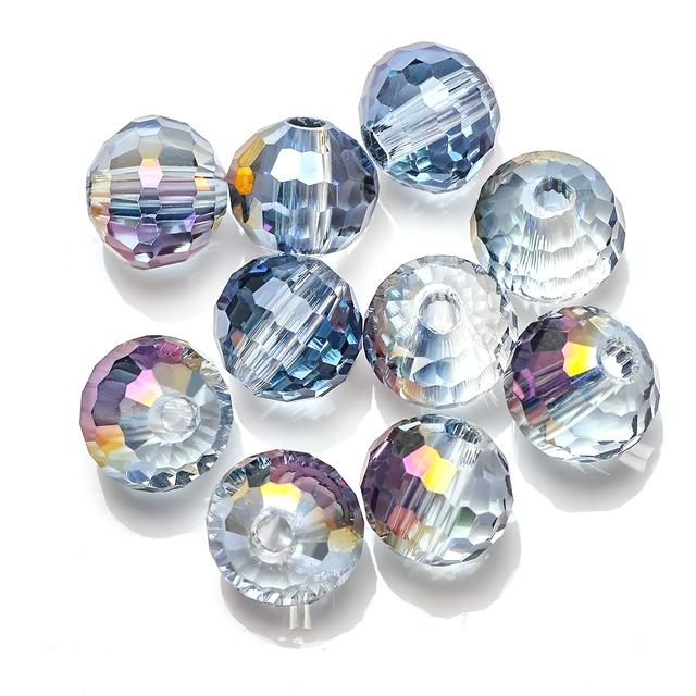 AAA 96 boule à facettes perle 14mm 10 pièces breloques perles de verre fabrication de bijoux bricolage artisanat en cristal perles pour la décoration