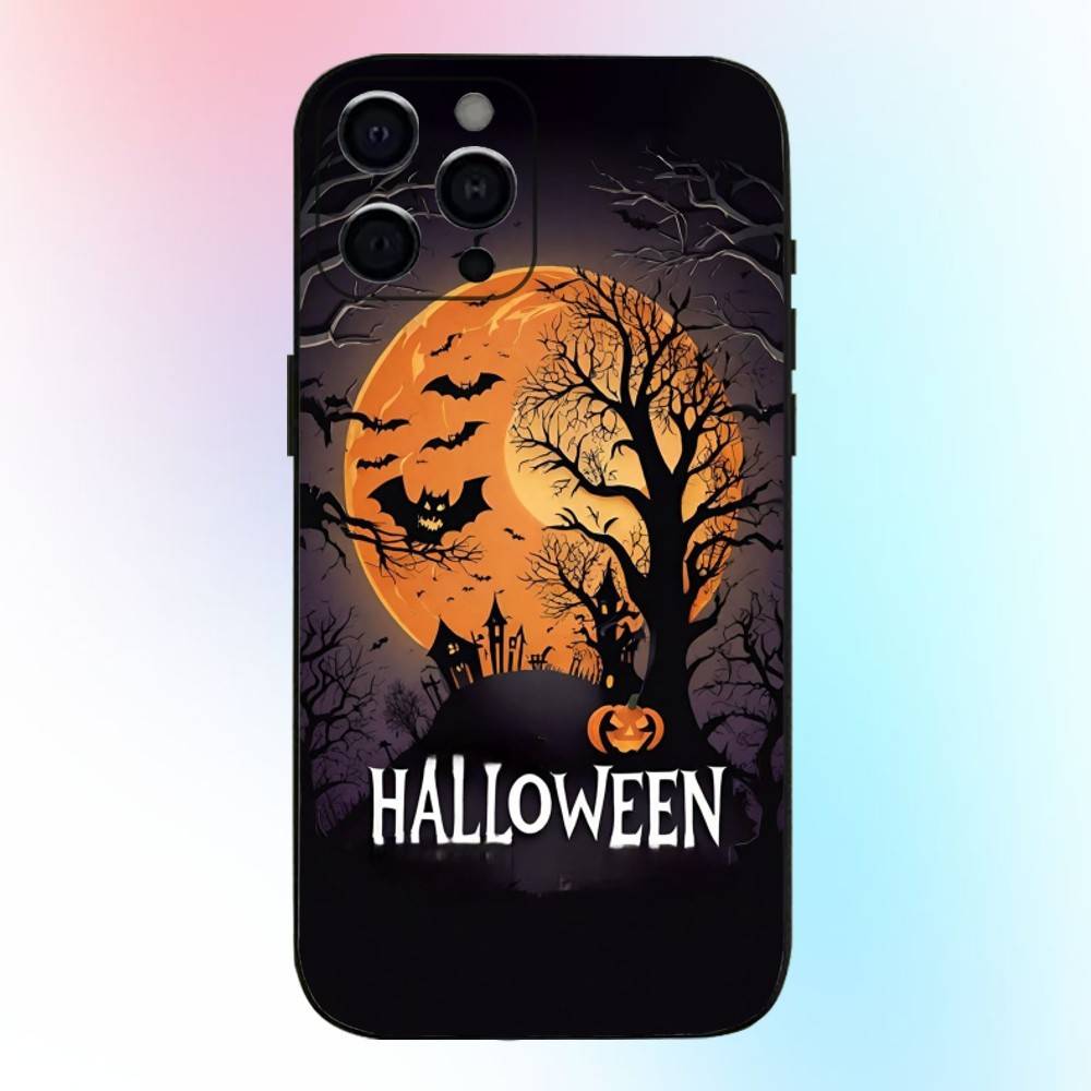 

Halloween cartoon fun Phone Case For iPhone17,16,15,14,13,12,11 Plus,Pro Max Soft Black Cover iPhone12