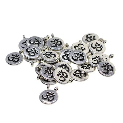 30x Tibetan Silver Yoga Charms DIY Pendant for Necklace Jewelry Making OM
