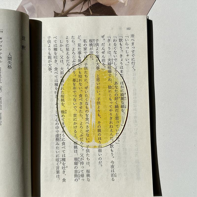 Delicate Transparent Acrylic Bookmark Apple Grape Tomato Cute Book Mark Reading Page Marker Student Stationery Gift