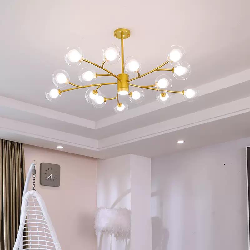 2025 Nordic Minimalist Chandelier: Modern Molecule Design for Living Room, Bedroom & Restaurant