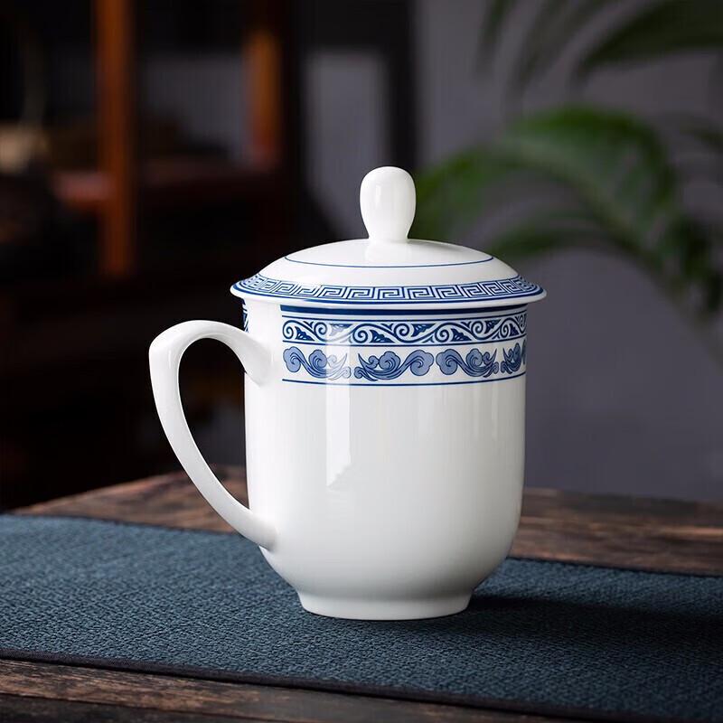 Jihang 10-Piece Ceramic Office Mug Set with Lids