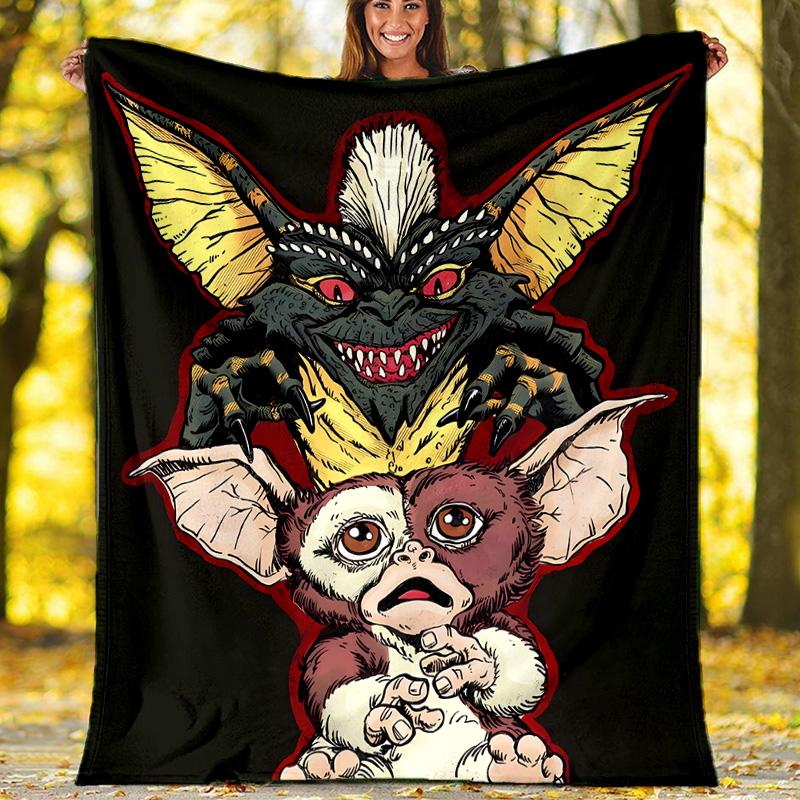 Gremlins printed throw blanket—lightweight,soft,warm;versatile blanket for all seasons—perfect as &air-conditioning throw,nap blanket