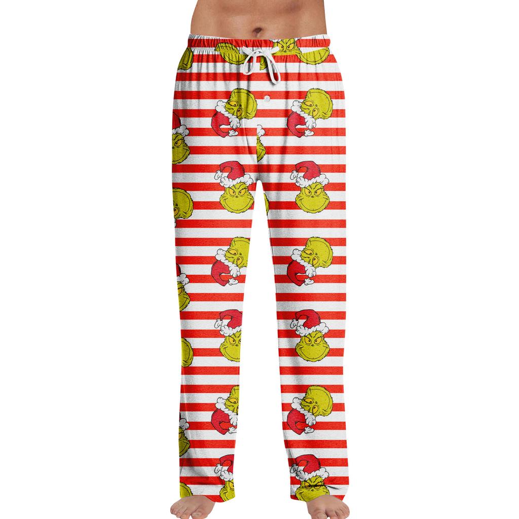 Pajama Pants Sleepwear Casual Drawstring Elastic Waist Pants Comfy Straight Yoga Loose Trousers