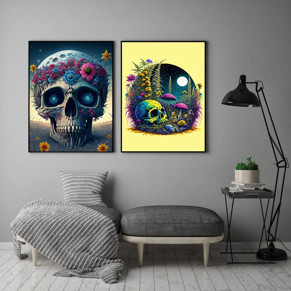 5D DIY Diamond Painting Butterfly Flower Skull Diamond Embroidery Cross Stitch Kit Full Rhinestone Mosaic Home Decor Gift