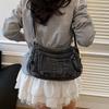 Large Capacity Denim Bag Women's Multi-Pocket Shoulder Crossbody Bag