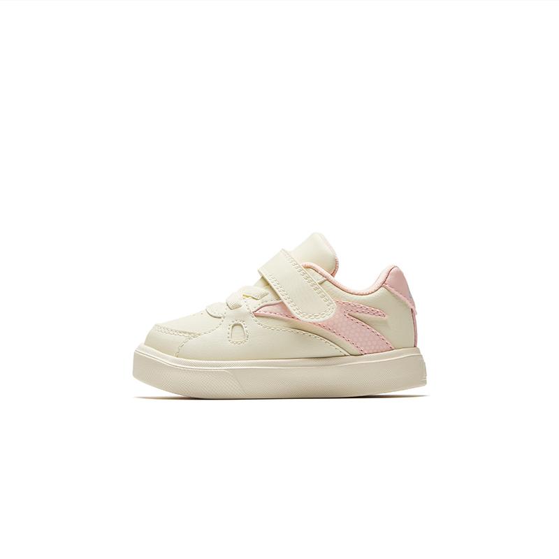 Anta Kids Synthetic Leather Trendy Fashion Color Block Comfortable Versatile Anti-Kick Lightweight Shock Absorbing Low-Top Walking Shoes A22530013