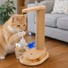 Wear-resistant Cat Scratch Post Vertical Rotating Platform Stand Scratching Board Food Puzzle Ball Cat Turntable Column