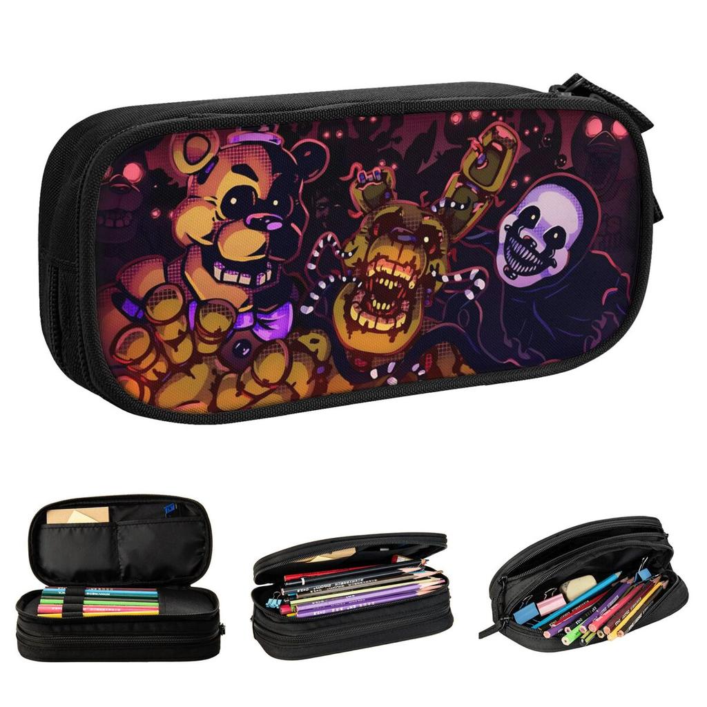 Springtrap Fnaf Federmäppchen Stiftebox Taschen Schüler Große Kapazität Büro Reißverschluss Federmäppchen