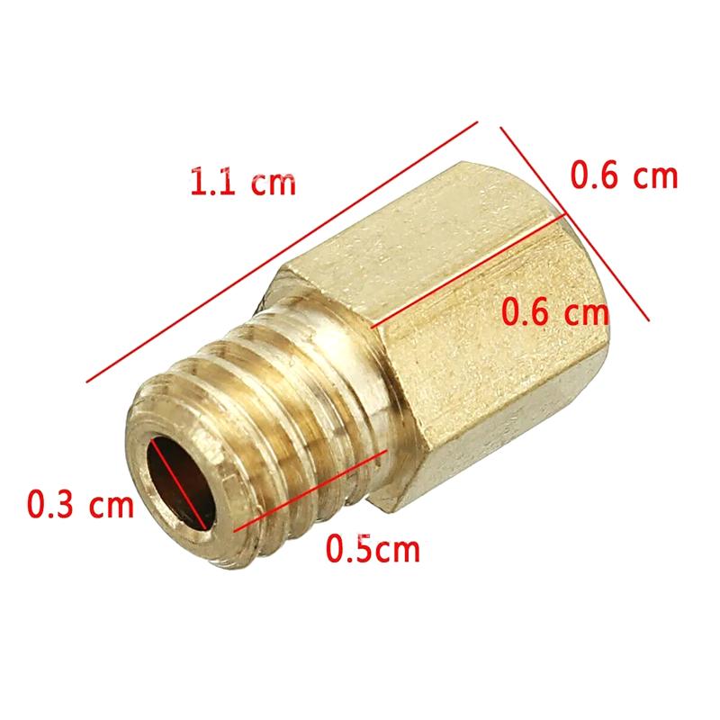 12Pcs Motorcycle Carburetor Main Jet Carburettor Main Nozzle Gauge Nozzle For Mikuni Vm Tm Carb 90- 200
