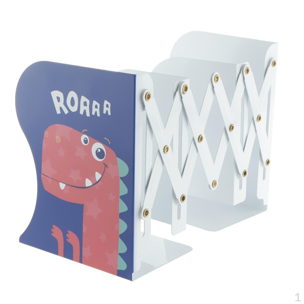 Cute Metal Bookends - Heavy Duty & Adjustable Deep Blue