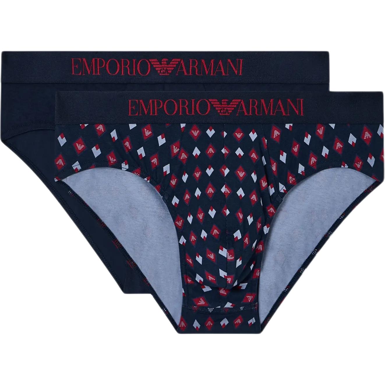 Emporio Armani Cotton Logo Triangle Underwear Two-Pack Men underwear EM000251-AF14994-MB307 XL