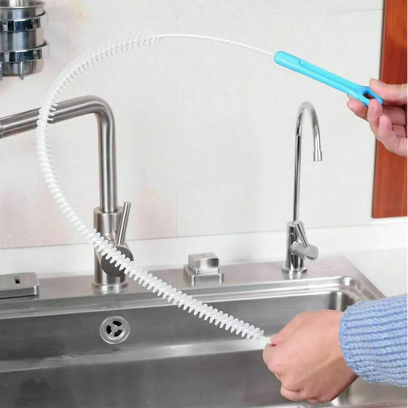 2Pcs Flexible Sink Cleaning Brush 71cm Thin Long Brush Drain Brush Tube Cleaner