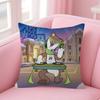 Office Cushion Pillowcase Car Cushion Cover45X45CM Lumbar Pillowcase Sofa Pillowcover Mascot TTina cute And MMilo
