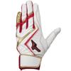 Mizuno Baseball Batting WILLDRIVE MIZUNO White X Red X Size M Gloves, RED, Ambidextrous, 1EJEA240, (01) Gold, Ambidextrous, (24-25cm)