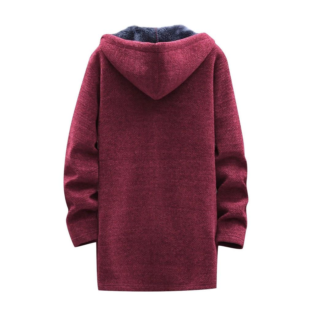 Herfst- en winter herenmode los vest warme revers capuchon trui