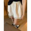 New Retro Casual Shorts with Women's Lace Patchwork Wide Leg Shorts and Casual Pants