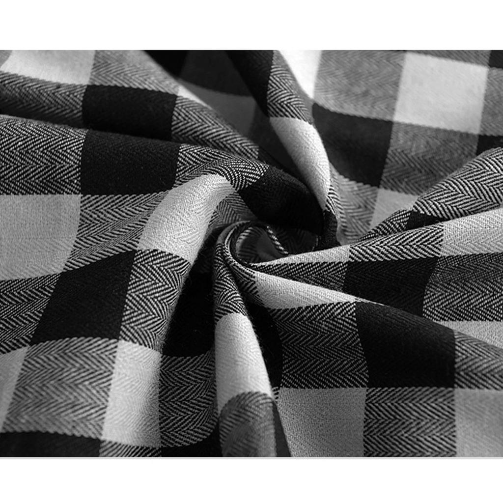 Terylene Yarn Dyed Lattice Kitchen Curtain Fabric Door Curtain Coffee Curtain Modern Simple Rod