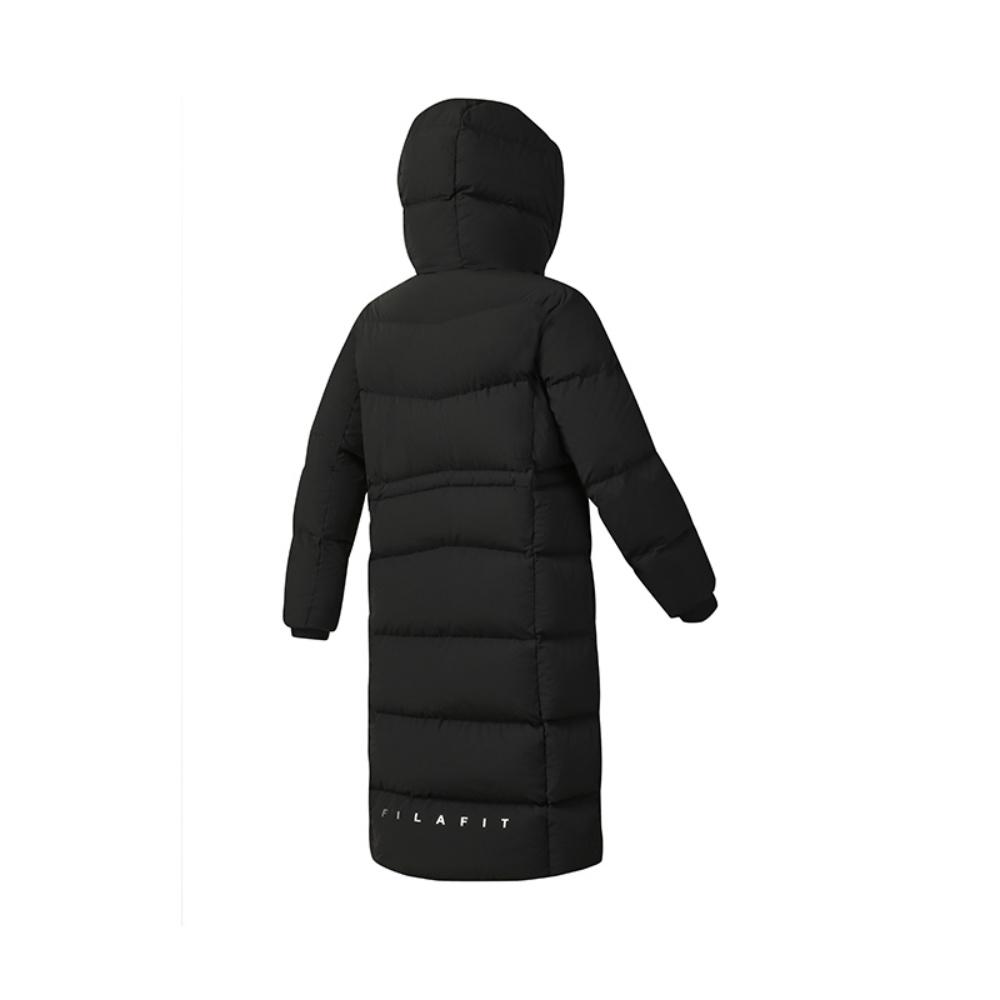 Fila Fitness Series Trendy Minimalist Fashion Casual Sports Warm Comfortable Versatile Loose Long Hooded Down Jacket Women Outerwear A11W541901FBK