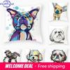 Cute Dog Yorkshire Pug Pillowcase Decoration Cartoon Pug Bedroom Cushion Cover Suitable For Sofa Home Super Soft Cushion Cover