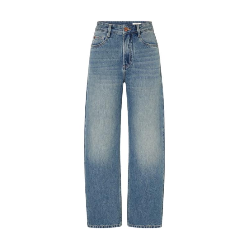 

Женские джинсы из денима с высокой посадкой и изогнутыми штанинами M (US 27)