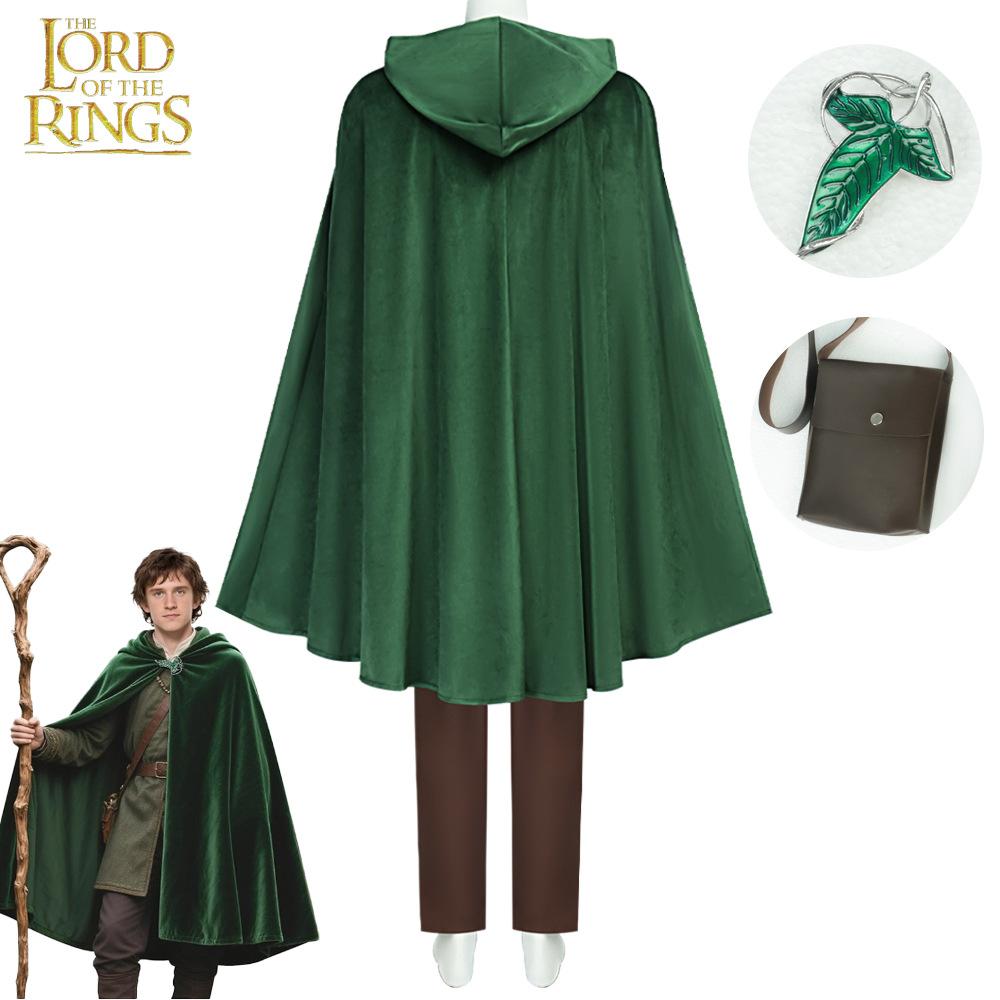 Fancy Dress Elf Bilbo Cosplay For Men Clothing Green Cloak Movie Movie Lorded Rings Costume Adult Man Fantasia Party Outfits