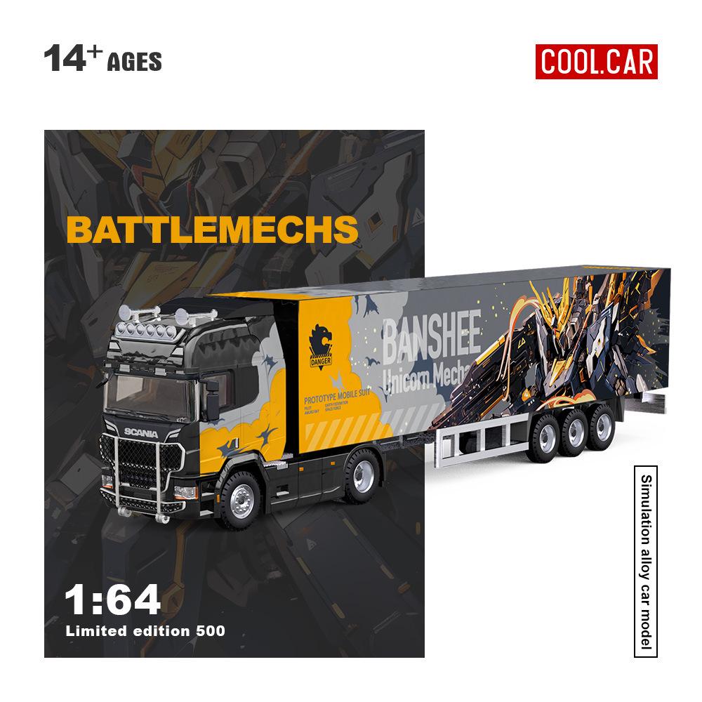 

TM & Perka 1:64 Mercedes-Benz Container Truck Mecha Anime Series Alloy Car Model