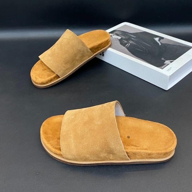 Fashion Flats Women Slippers Designer Classical Shoes Suede Summer Slingback Sandals 2025 New Flip Flops Fad Beach Zapatillas De Mujer