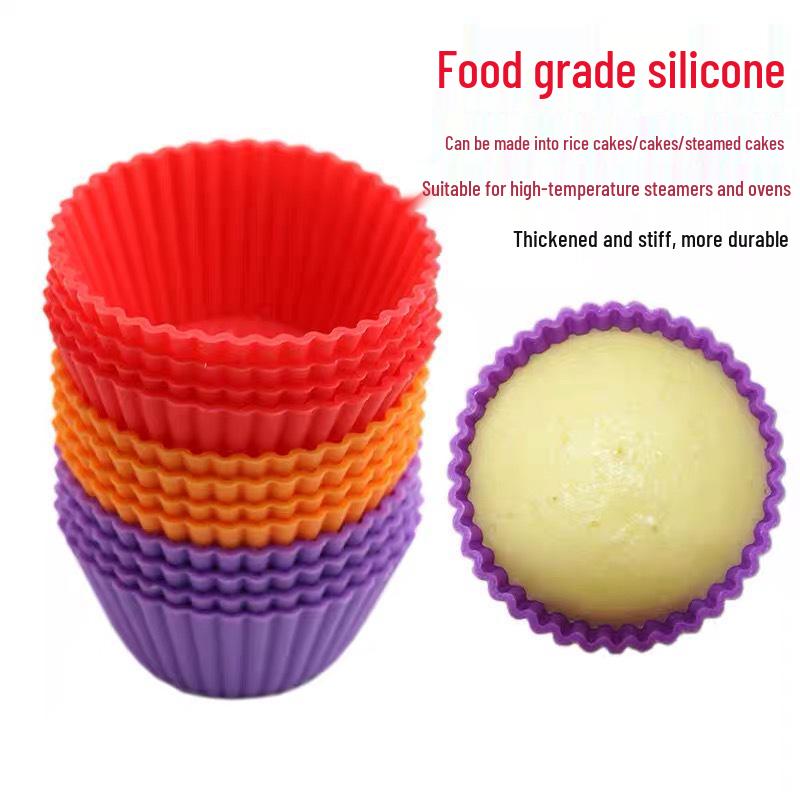 Silicone Muffin Cups: Round, Heart, Flower-Shaped High-Temp Baking Molds