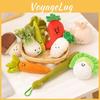 Funny Vegetable Plush Keychain Soft Stuffed Toy With Pp Cotton For Bag Charm