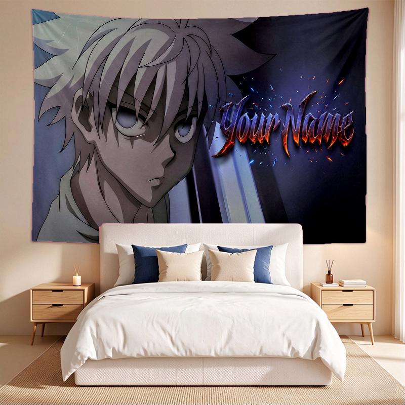 Killua (1) Individualaus vardo gobelenas Sieninis gobelenas Sienos meno dekoras Miegamajam Svetainei